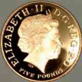 Trafalgar moneda de 5 s.p. anverso